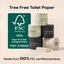 ECO BOOM Unbleached Bamboo Toilet Paper, 100% Tree-Free & Plastic-Free Packaging, 24 Mega Rolls, 360 Sheets & 3-Ply | PFAS Free, BPA Free, Septic Safe & FSC Certified