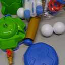 4-in-1 Water Sprinkler Baseball Toys for Kids Yard, Kids Sprinkler Rocket Launcher Outdoor Play, 360° Rotating Water Spray Toy, Summer Backyard Lawn Pool Outside Water Game for Girls Boys Ages 3-12