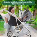 DUOMI 2-in-1 Stroller Sun Shade and Mosquito Net Cover - Universal Breathable Baby Cover With Two-Way Zipper for Extender