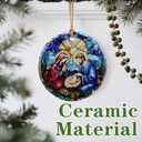 2 x Nativity Scene Ornament: Christmas Ornaments, Religious Christmas Decorations for Tree, Catholic Ornament & Christian Holiday Decor | Religious Gifts, Christian Gifts - Design D