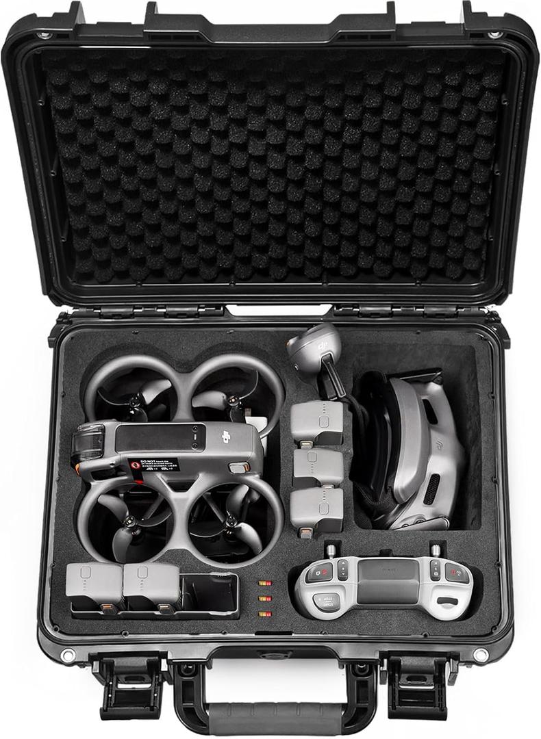 Lekufee Waterproof Hard Carrying Case for DJI Avata 2,Fly More Combo,Goggles 3(NOT for Goggles N3),RC Motion 3,FPV Remote Controller 3 and Accessories(Case Only)