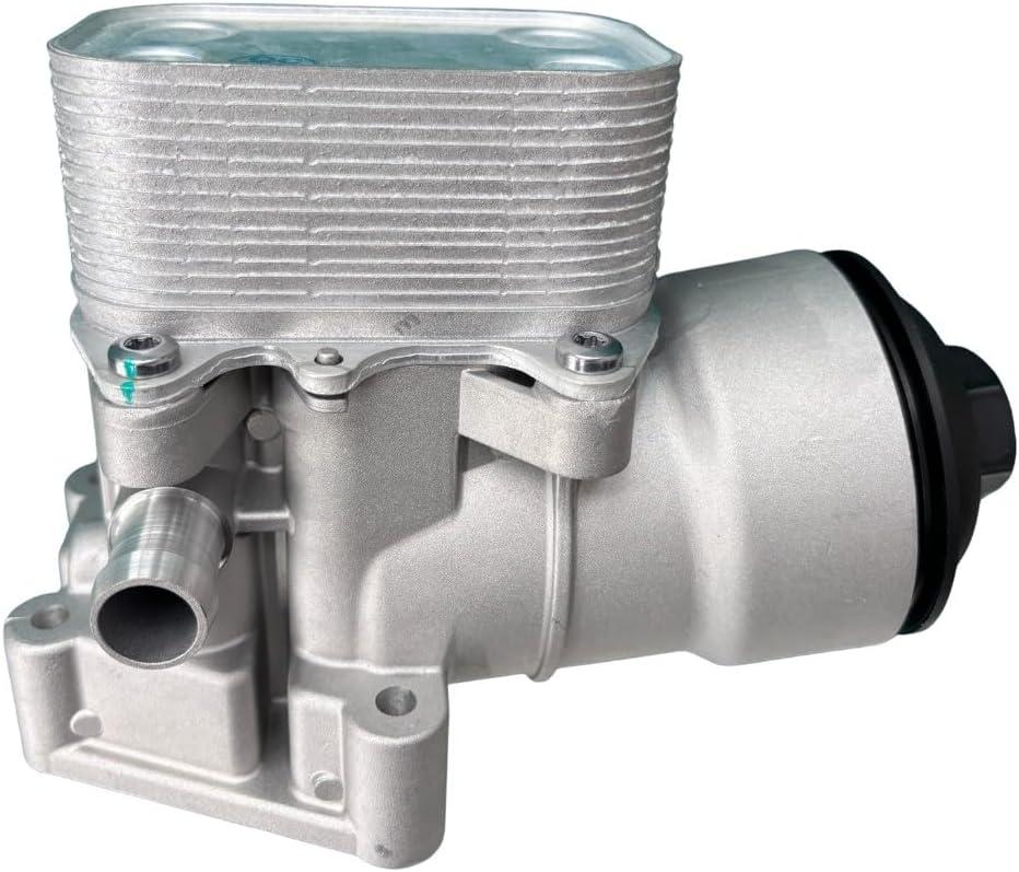 Aluminum Oil Filter Housing with Oil Cooler & Filter FIts for VW Passat Jetta Golf 2.0 TDI (2012-2014), Audi A3 A4 Q3 Quattro (2010-2017), OE 03L115389H