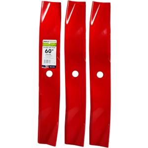 MaxPower 561143B 3 Blade Mulching Set for Many 60 in. Cut Exmark Mowers Replaces OEM #'s 103-6393, 103-6393-S and Windsor 50-2812, Red