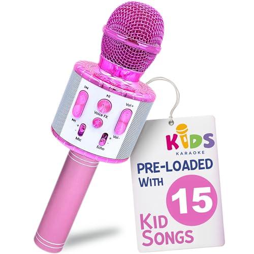 Move2Play, Kids Karaoke Microphone | Includes Pre-Loaded Songs & Bluetooth | Kids Birthday Party Gift | Toy for All Ages 2, 3, 4, 5, 6+ Year Old Girls, Boys & Toddlers