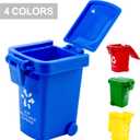 Mini Size Trash Can Toy,Garbage Truck's Trash Cans, Mini Curbside Vehicle Garbage Bin Trashcan Great for Kids Toddlers (2 Inches)