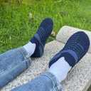 Hayeabi Toddler Kids Lightweight Indoor Outdoor House Slippers Shoes Non-Slip Grip Comfy Home Floor Shoes for Boys Girls (HaKids20003DarkBlue33)