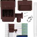 Rain Barrel Diverter Kit, Downspout Diverter Fits for 2x3 or 3x4 Inch Gutter Downspouts, Rainwater Collection System with Adjustable Valve and Filter - Brown