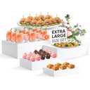 YOPPIX 15.7" Extra Large Size Buffet Risers, Food Risers for Buffet Table, Display Stand Shelf for Catering Dessert Collectibles Jewelry Figures Show, Acrylic Cube Display Nesting Risers