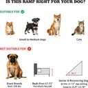 Small Dog Ramp for Bed & Couch, Fits Furniture 11.4"-17.7"
