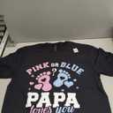 Gender Reveal Papa Dad T-Shirt, L