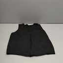 Crochet Tank Tops for Women - Open Front Sleeveless Summer Vest with Hidden Buttons Size Medium, Black 