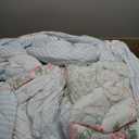 Laura Ashley - Comforter Set, Super Soft Bedding with Matching Shams, Includes Bonus Throw Pillow Covers, Coquette Room Decor (Hope Patchwork Blue, King)