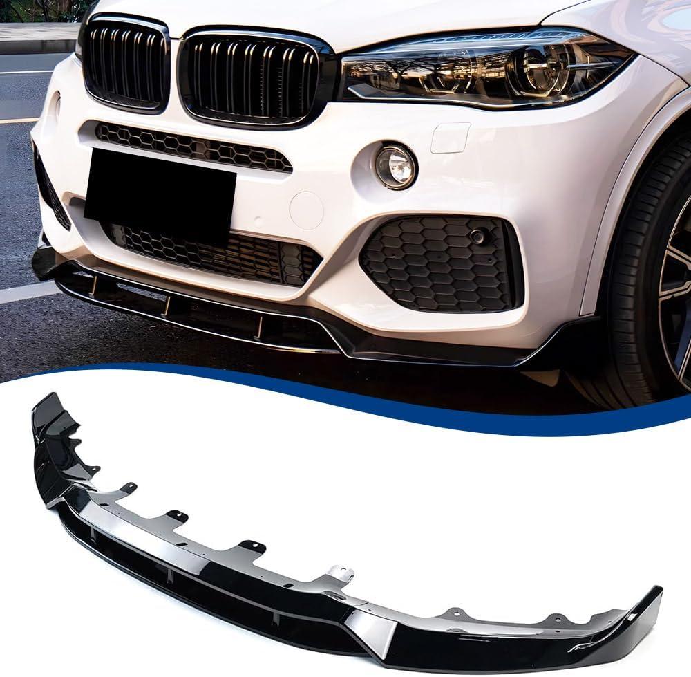 F15 Front Lip Compatible with (2014-2018) BMW X5 F15 M-Sport Model ABS Gloss Black Air Splitter Bumper Spoiler