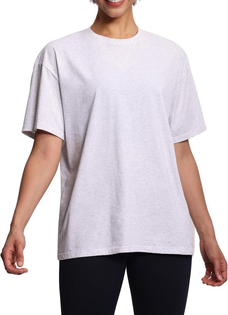 THE GYM PEOPLE Women's Casual Oversized T-Shirts Summer Crewneck Short Sleeve Workout Basic Tee Tops (XX-Large)