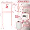 Yaocom Mini Fridge Shelf for Dorm, Adjustable Stand,Pink,3 Layer