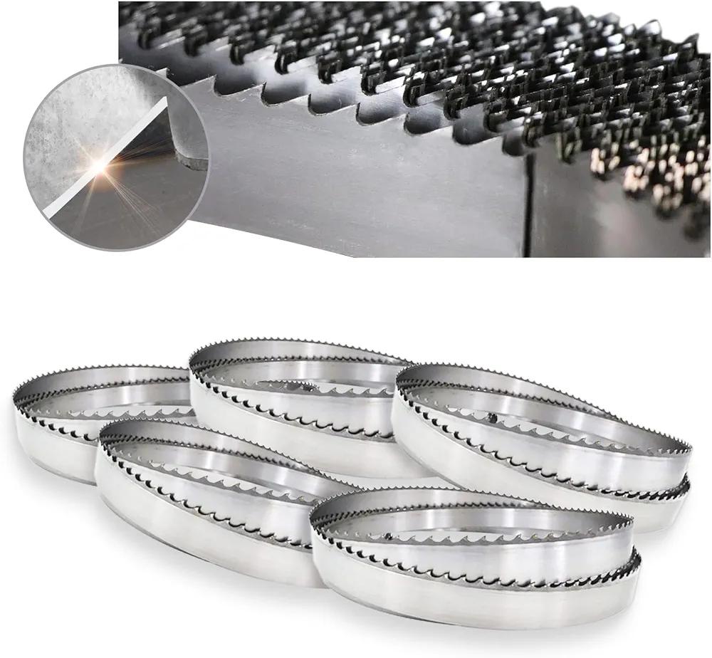 158 Sawmill Blades,5-Pack Sawmill Blades 158 x 1.25 7°/39° for General-Purpose Sawing, High-Density Alloy Steel,Fits Wood-mizer/Norwood/Woodland Mills Portable Sawmills