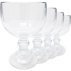Schooner Beer Glass, Goblet Style 21.5 Oz Margaritas, Coronaritas, Shrimp Cocktail Glasses (4 Pack)