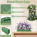 8PCS Floral Foam Cage, Flower Cage Holder, Dry and Wet Rectangle Flower Arrangement, Hangable Green Blocks Floral Foam Cages for Artificial Flesh Flower Wedding Holiday, Home, Garden Party Decorations