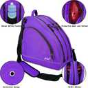 WOLT Ice Skate Bag - Roller Skate Bag, Inline Skate Bag with Adjustable Shoulder Strap for Both Youth and Adults, Purple