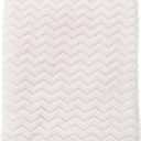 CREVENT 30''X40'' Soft Cozy Warm Baby Blankets for Boys Girls Solid Color - All Season Use - Newborn Essentials (Wave Ivory/White)