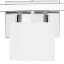 3-Light Bathroom Light Fixture Over Mirror, Modern Chrome Vanity Fixture with Milky Glass Shade, 23 inches Bath Light for Bath Vanity Lighting