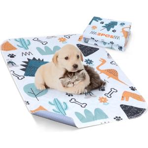 Washable Pee Pads for Dogs, 2 Pack Small 18"x24" Super Absorbent Reusable Puppy Pads Pet Training Pads, 100% Waterproof Non-Slip Puppy Pee Pads Whelping Dog Playpen Crate Potty Pads Puppy Essentials