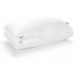 Purple TwinCloud Pillow | Adjustable Support for Soft or Firm Support, Perfect Side Sleeper Pillow, White, Standard