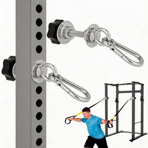 Heavy-Duty Power Rack Attachments, Quick-Install Home Gym Accessories for 2x2, 2x3 & 3x3 Power Racks, Fits 1/2", 5/8" & 1" Holes (Silver 2-Pack)