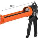 Bates- Caulking Gun, 24:1 High Thrust Ratio, Orange, Caulking Tool Gun, Heavy Duty Caulk Gun No Drip Caulk Gun, Hand Caulking Guns, Silicone Gun, Caulking Gun Tool