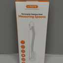 U-Taste Narrow Square Measuring Spoons: 18/8 Stainless Steel Kitchen Measure Teaspoon Tablespoon with Leveler, Polygon Rectangular Metal Jar Scoop for Baking Cooking, Coffee, Spice, Powder (Set of 8)