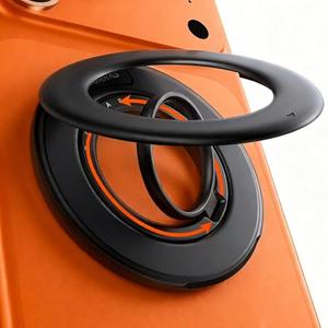 TORRAS 2025 Flagship Magnetic Phone Grip Ring Holder Kickstand [2-Sided Magnetic] [360 Rotation] Fit for MagSafe Accessories for iPhone 17 16 15 14 13 12 11 Samsung, Google, Black