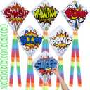12 Pcs DIY Hero Kites for Kids Bulk Color Your Own Diamond Shaped Kites Making Kit with 12 String and Long Tails Decorating Coloring Pack for Kids Outdoor Games Beach Park