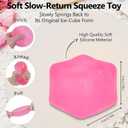 Squishy Ice Cube Fidget Toy, Sugar Ball Stress Cube for Kids Adults, Soft Squishies Stress Relief Sensory Toy for Autism, Classroom Prize Toy Party Favor