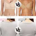 Womens Wireless Bras Petite V Mesh Push Up Comfortable Bralettes Supportive Seamless No Underwire Tshirt Jelly Bra (Black)