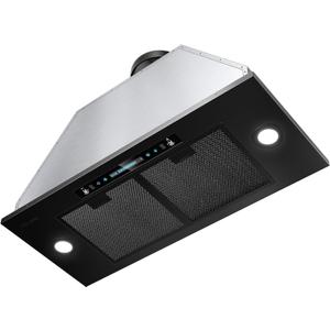 HisoHu Insert Range Hood 30 Inch / 36 Inch, 900 CFM with Ducted Convertible Ductless(Kit Included), Stainless Stee Kitchen Vent Hood with 4 Speed Exhaust(30'', Black) HisoHu Insert Range Hood 30 Inch / 36 Inch, 900 CFM with Ducted Convertible Ductless(Kit Included), Stainless Stee Kitchen Vent Hood with 4 Speed Exhaust(30'', Black)