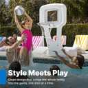 Step2 Vero Pool Basketball Hoop, Outdoor/Indoor Waterproof Patio Furniture, Made of Durable Plastic, 4.5 Feet, White
