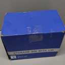 2 Pack Large Stackable Storage Bins, Plastic Container Organizer with Open Front, Pantry Organizers and Storage for Potato, Onion, Fruit and Vegetable, Clear Kitchen Laundry Organizer with Lid