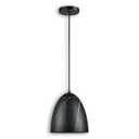 LUXWELL Modern Marble Pendant Light, 8.2"x7.9" Metal Hanging Light Fixture with Faux Black Stone Finish, 15"-72" Adjustable Line, E26 Socket for Office, Living Room, Dining Area – Midnight Stone