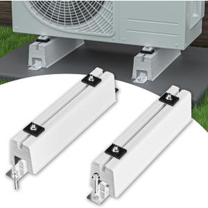 Mini Split Condenser Pad: Floor Mounting Base Pad 15.74''L, Mini Split Pad, Mini Split Stand Ground Mount for Air Conditioner Condensers Heat Pump System, AC Anti Vibration Pad, 12000-24000BTU