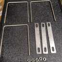 QWORK® 6 Pack M6 Stainless Steel U-Bolts Set, U-Brackets, High Load Capacity, with Nuts and Frame Plate, for Multiple Applications, size 8"