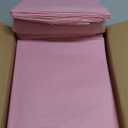 Vinyl Tablecloth with Flannel Backing-6 Pack Pink 60x84 Inch Waterproof PEVA Table Cloth Outdoor Plastic Table Sheets-Wipeable Spillproof Oilcloth Covers for Picnic Party Camping Dining