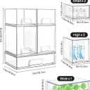 Vtopmart Stackable Storage Drawers Set of 5, Clear Plastic Organizer Bins for Baby Bottle, Beauty Supplies Storage, Ideal for Kichen Countertop, Vanity, Bathroom, Cabinet, Pantry Organization