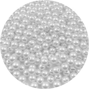 300Pcs 10MM Pearl Beads with Hole ABS Fake Pearls for Jewelry Making, Bracelets, Necklaces, Hairs, Crafts, Decoration and Vase Filler(30-White)