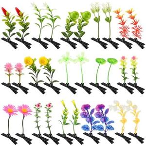 Luinabio 30 Pcs Bean Sprout Hair Clips Rave Mixed Style Plant Hairpins Hair Accessories for Party Irish(Lovely)