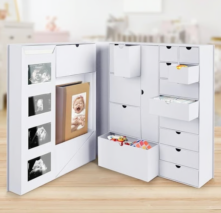 Yellow Baby Keepsake Box - Baby Memory Box - Baby Boy or Girl