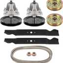 ACEBRI Deck Rebuild Kit 46'' for Cub Cadet LTX1045 LTX1046 LTX1046VT Include 2 Spindles 618-04865 2 Blades 942-0424 2 Idler Pulley 753-08171 956-04129 1 Belt 954-04219