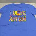 Autism Awareness Shirt Women Autistic Support Graphic Shirts Special Education Tops Casual Mental Health Short Sleeve Tee Light Blue, Light Blue Large