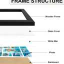20x20 Collage Picture Frame with Tempered Glass - Photo Frame Collage Fit One 8x10, Four 5x5 and Six 4x6 Photos or Use as One 20x20 Frame, 2 Pack, Black