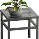 Plant Stand - Indoor/Outdoor Extra-Sturdy Aluminum Plant Stand  Ideal for Patios, Gardens, Living Room Decoration (Black)