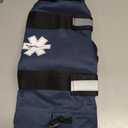 LINE2design Oxygen Cylinder Sleeve Bag - EMS First Responder Emergency Medical Oxygen Bag Portable Travel Size Cylinder Holder with Star of Life Logo - Two Adjustable Side Straps - Navy